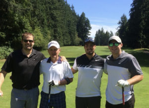 Corey Small at a golf outing with friends