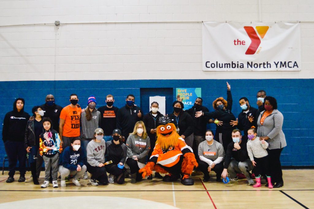 Wings and Flyers Volunteer at North Philly YMCA on Martin Luther King Jr.  Day - Philadelphia Wings Lacrosse