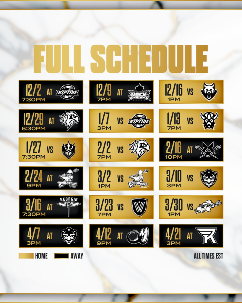 Wings Announce 20232024 Season Schedule Philadelphia Wings Lacrosse